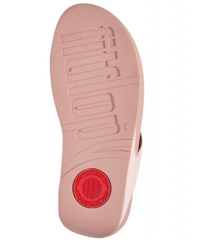 Lulu Leather Toepost Flip-Flop Sandals Pink $52.25 Shoes