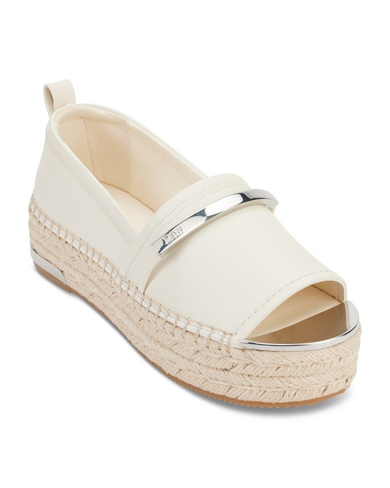 Myrene Embellished Espadrille Platform Flats Tan/Beige $45.15 Shoes