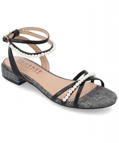 Women's Tulsi Embellished Strappy Sandals Black $45.00 Shoes