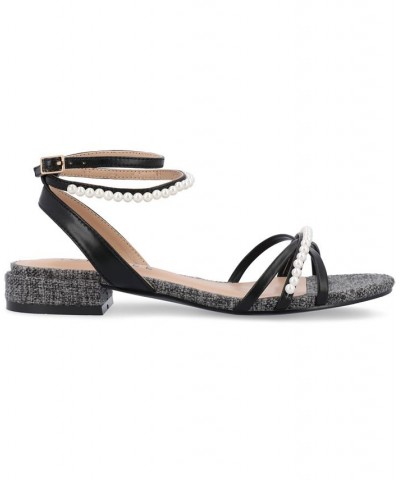 Women's Tulsi Embellished Strappy Sandals Black $45.00 Shoes