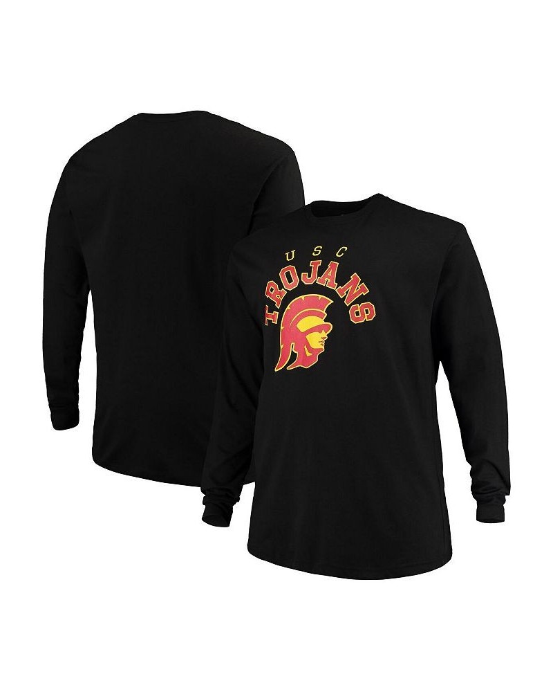 Men's Black USC Trojans Big and Tall Arch Long Sleeve T-shirt $28.49 T-Shirts