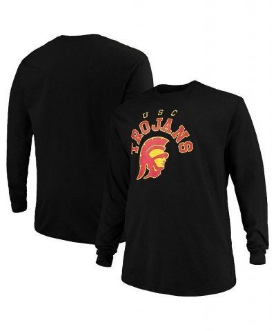 Men's Black USC Trojans Big and Tall Arch Long Sleeve T-shirt $28.49 T-Shirts