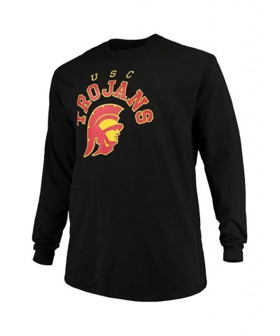 Men's Black USC Trojans Big and Tall Arch Long Sleeve T-shirt $28.49 T-Shirts