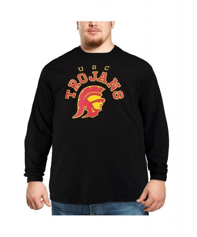 Men's Black USC Trojans Big and Tall Arch Long Sleeve T-shirt $28.49 T-Shirts