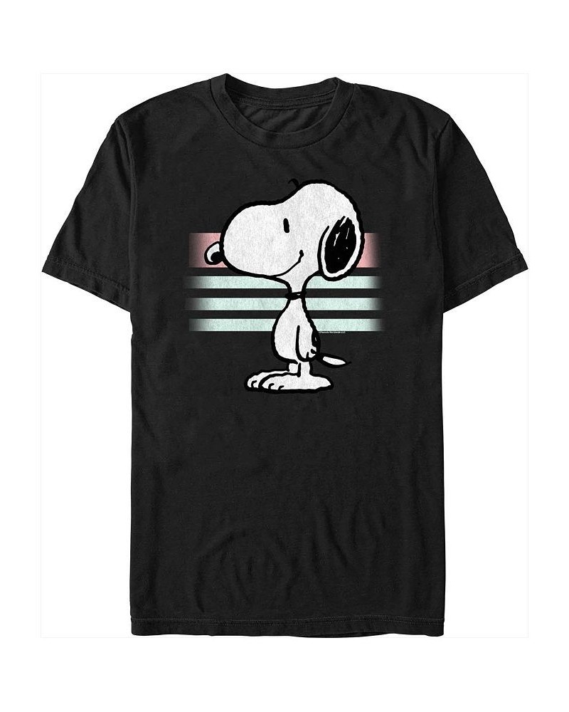 Men's Peanuts Retro Snoopy Short Sleeve T-shirt Black $17.50 T-Shirts