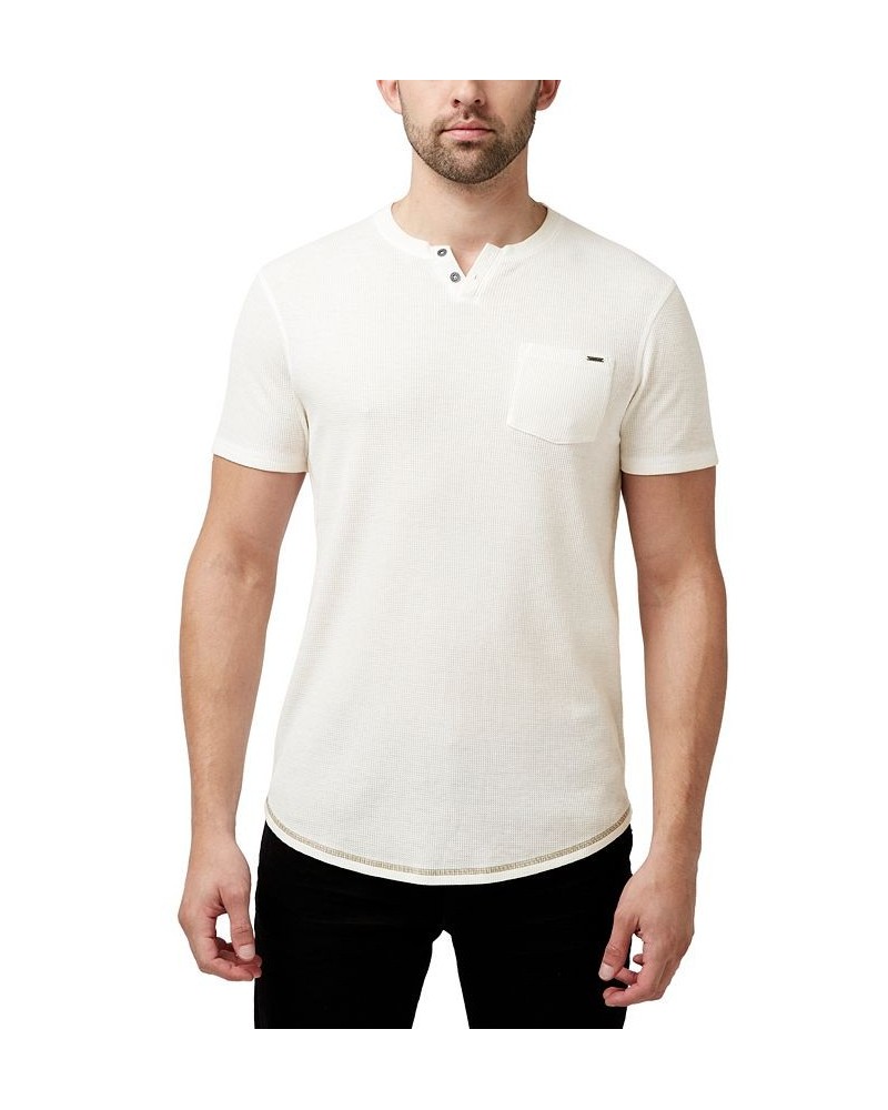 Men's Kadya Waffle Knit T-shirt White $19.67 T-Shirts