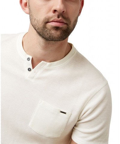 Men's Kadya Waffle Knit T-shirt White $19.67 T-Shirts