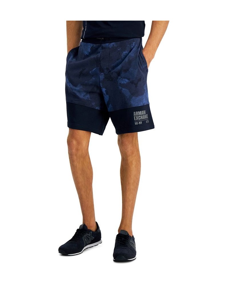 Men's Casual Drawstring Logo Shorts Blue $34.30 Shorts