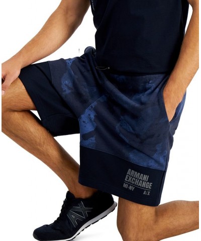 Men's Casual Drawstring Logo Shorts Blue $34.30 Shorts