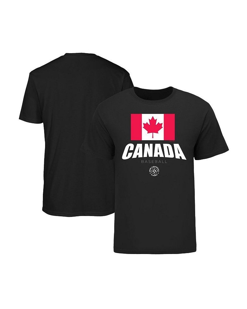 Men's Black Canada Baseball 2023 World Baseball Classic Federation T-shirt $22.05 T-Shirts