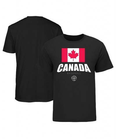 Men's Black Canada Baseball 2023 World Baseball Classic Federation T-shirt $22.05 T-Shirts