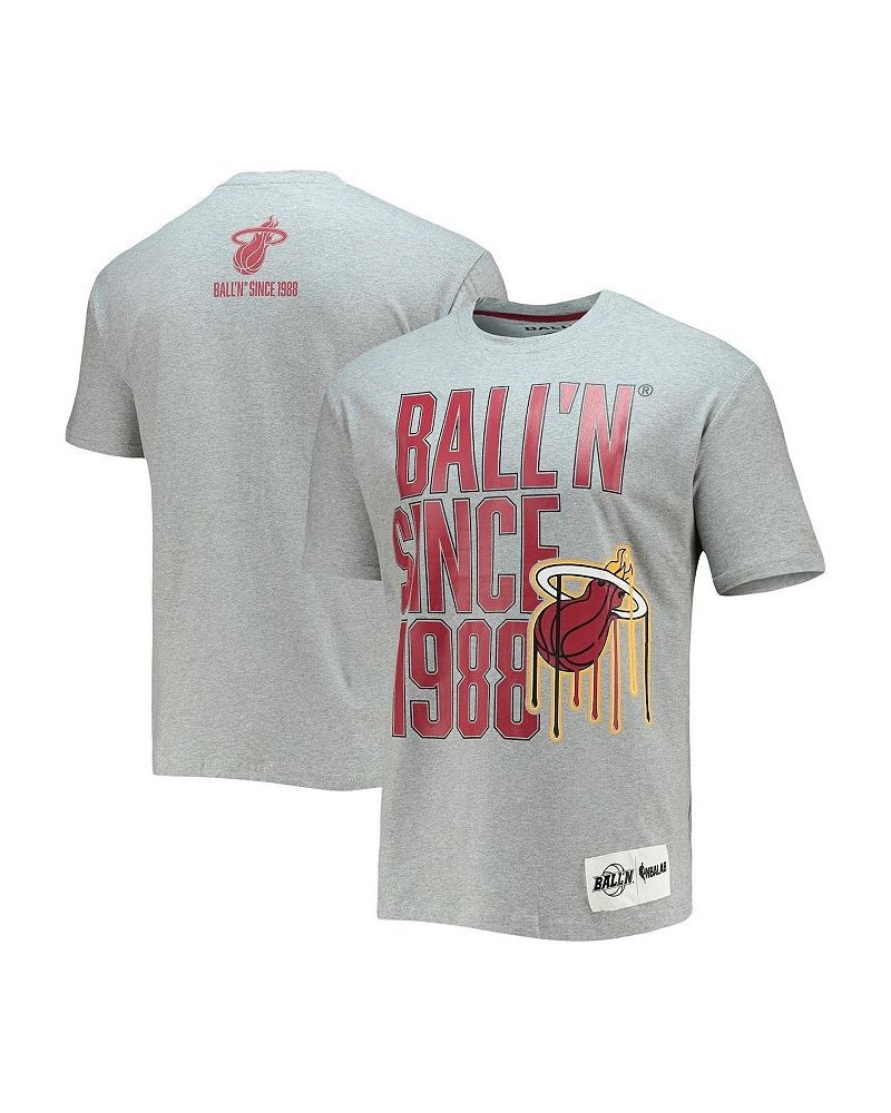 Men's Heathered Gray Miami Heat Since 1988 T-shirt $18.01 T-Shirts