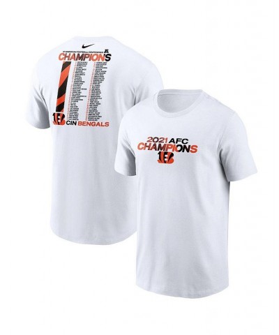 Men's White Cincinnati Bengals 2021 AFC Champions Roster T-shirt $18.45 T-Shirts