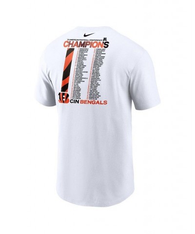 Men's White Cincinnati Bengals 2021 AFC Champions Roster T-shirt $18.45 T-Shirts