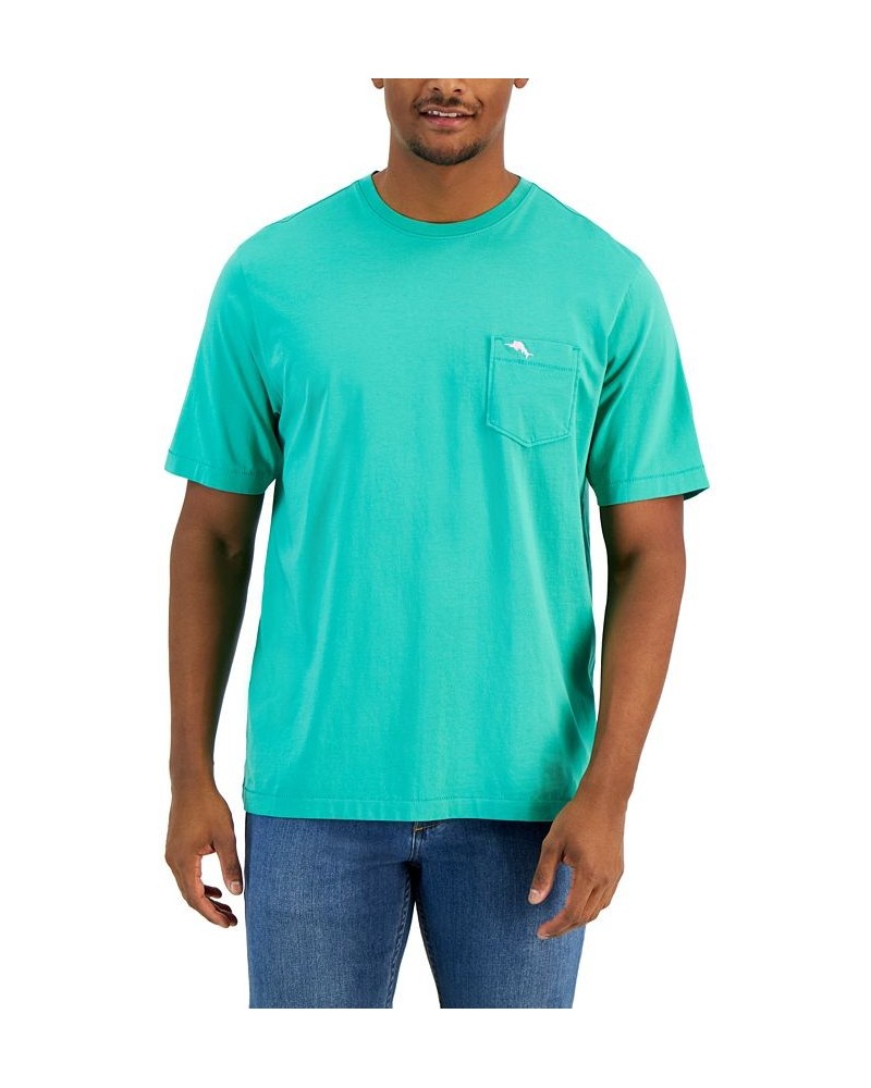 Men's Bali Sky Crewneck Pocket T-Shirt Green $29.19 T-Shirts