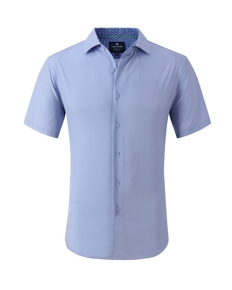 Men's Slim Fit Short Sleeve Performance Button Down Dress Shirt $21.99 Dress Shirts