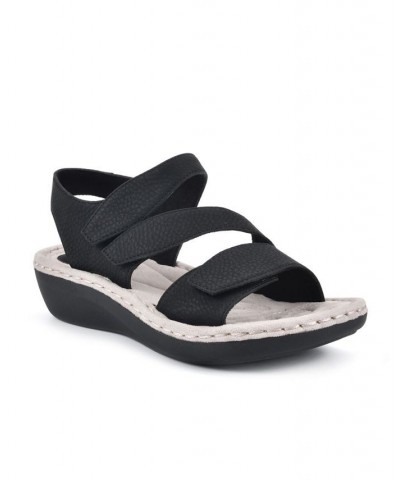 Women's Calibre Wedge Comfort Sandals Black $34.50 Shoes