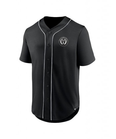 Men's Branded Black Philadelphia Union Third Period Fashion Baseball Button-Up Jersey $37.09 Jersey