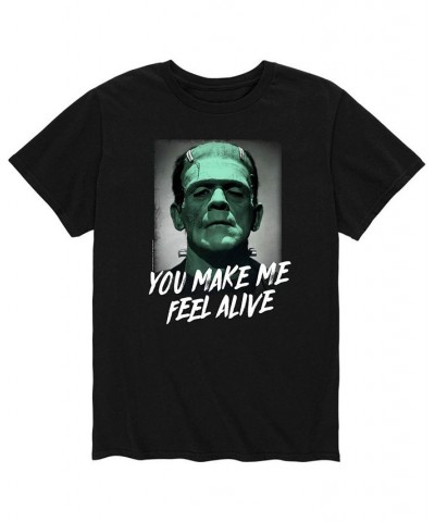 Men's Universal Classic Monster Feel Alive T-shirt Black $19.59 T-Shirts