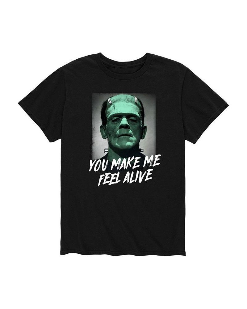 Men's Universal Classic Monster Feel Alive T-shirt Black $19.59 T-Shirts