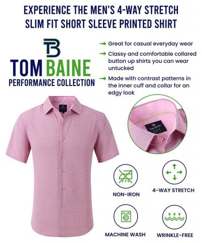 Men's Slim Fit Short Sleeve Performance Button Down Dress Shirt $21.99 Dress Shirts