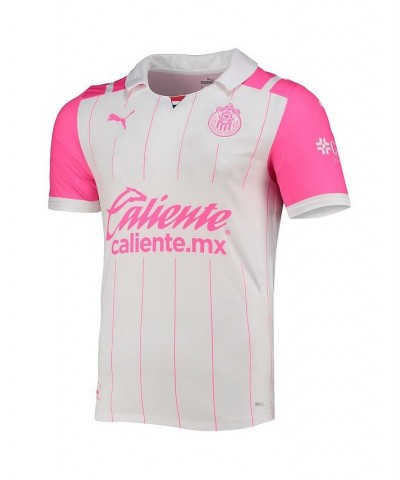 Men's White, Pink Chivas 2021/22 Breast Cancer Awareness Replica Jersey $39.26 Jersey