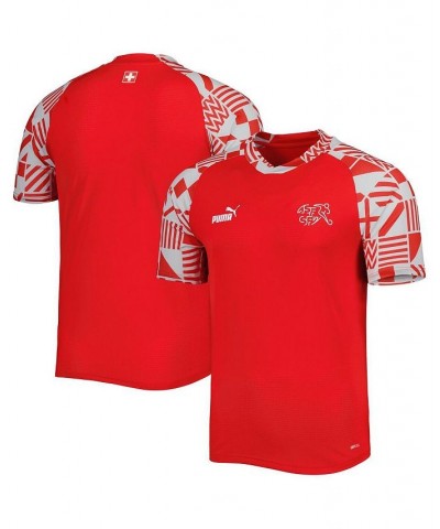 Men's Red Switzerland National Team Pre-Match V-Neck Top $28.00 Jersey