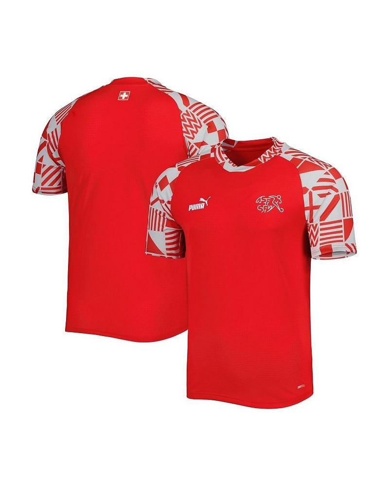 Men's Red Switzerland National Team Pre-Match V-Neck Top $28.00 Jersey