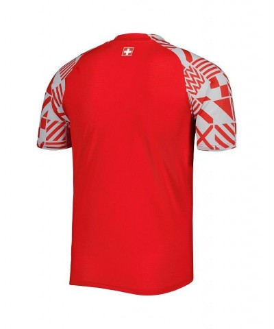 Men's Red Switzerland National Team Pre-Match V-Neck Top $28.00 Jersey