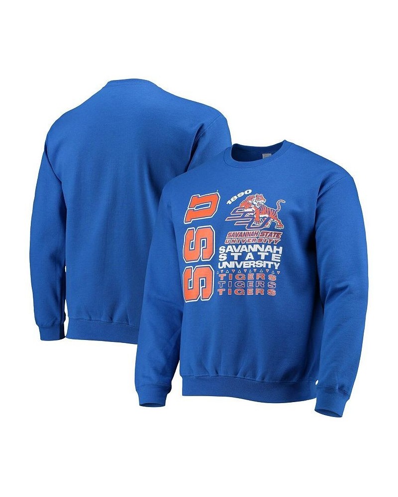 Men's Royal Savannah State Tigers Pullover Sweatshirt $20.00 Sweatshirt