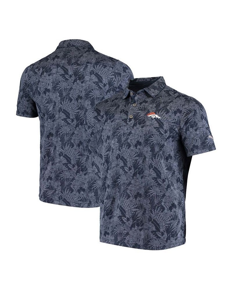 Men's Navy Denver Broncos Sport Palmetto Palms Polo $47.04 Polo Shirts