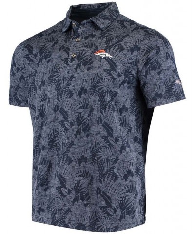 Men's Navy Denver Broncos Sport Palmetto Palms Polo $47.04 Polo Shirts