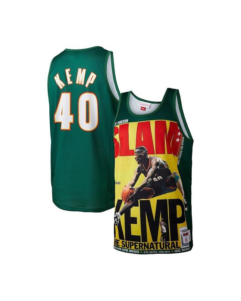 Men's Shawn Kemp Green Seattle SuperSonics Slam Player Tank Top $35.04 T-Shirts