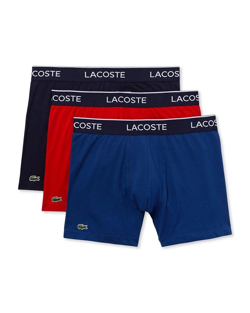 Men's Casual Stretch Boxer Brief Set, 3 Piece Navy Blue, Red-Methylene $30.98 Underwear