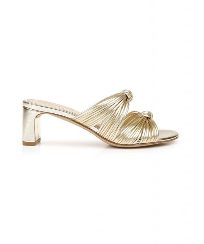 Women's Cheryl Evening Mule Sandals Gold $53.55 Shoes