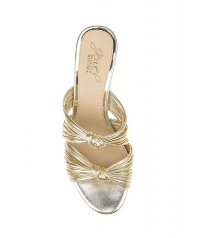 Women's Cheryl Evening Mule Sandals Gold $53.55 Shoes