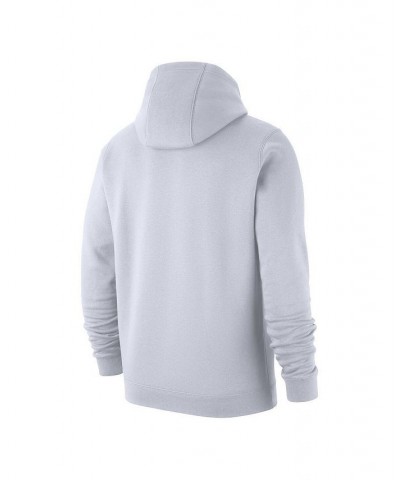 Men's White Canada Soccer Club Primary Pullover Hoodie $41.59 Sweatshirt