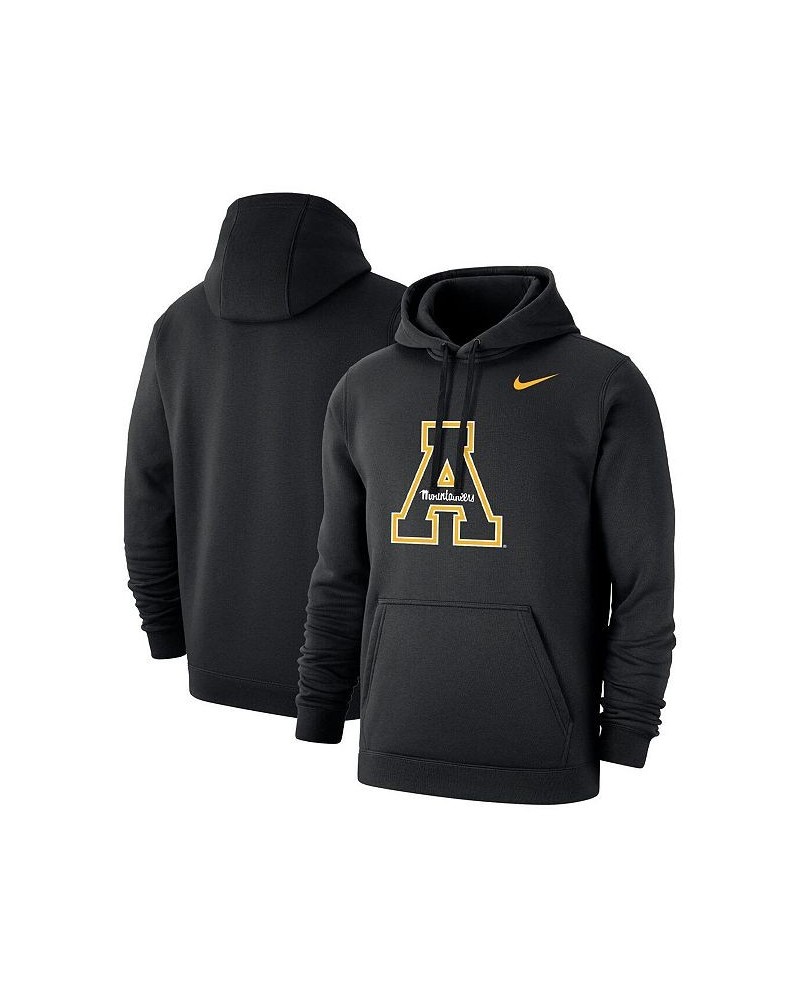 Men's Black Appalachian State Mountaineers Logo Club Pullover Hoodie $36.55 Sweatshirt