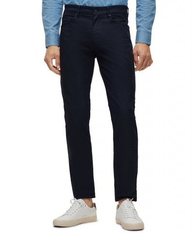 BOSS Men's Tapered-Fit Regular-Rise Stretch Canvas Jeans Blue $68.64 Jeans