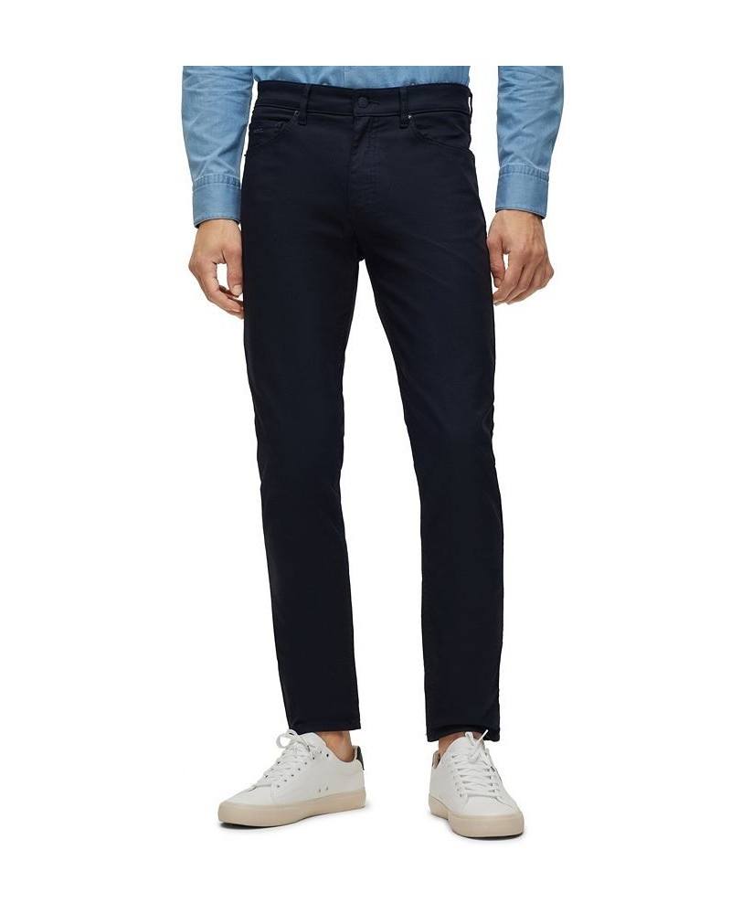 BOSS Men's Tapered-Fit Regular-Rise Stretch Canvas Jeans Blue $68.64 Jeans