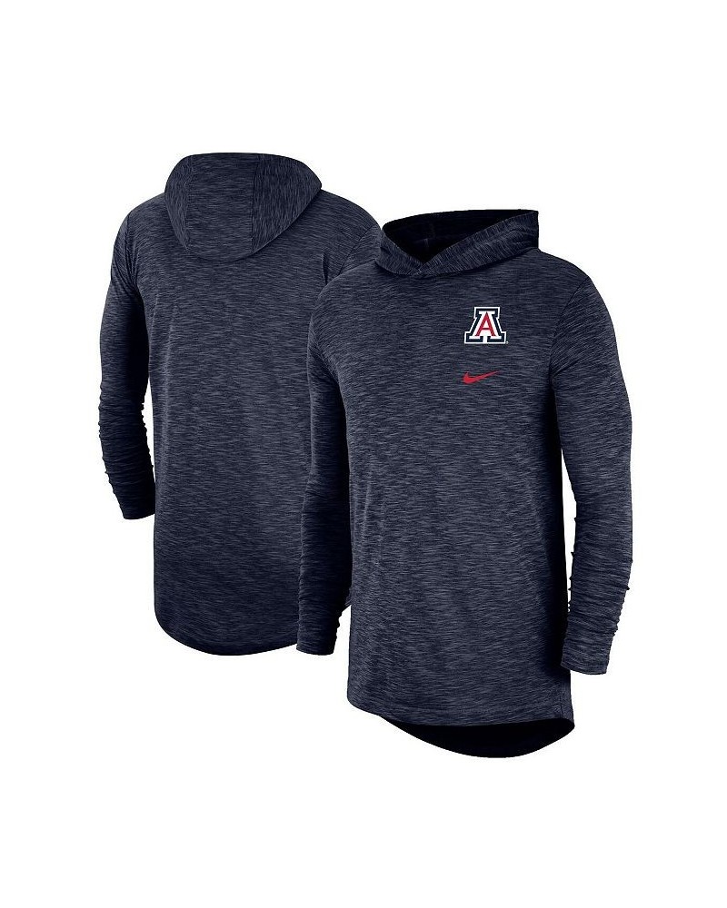 Men's Navy Arizona Wildcats Slub Performance Long Sleeve Hoodie T-shirt $28.00 T-Shirts