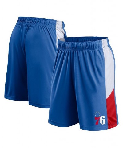 Men's Royal Philadelphia 76Ers Champion Rush Practice Performance Shorts $21.60 Shorts