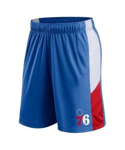 Men's Royal Philadelphia 76Ers Champion Rush Practice Performance Shorts $21.60 Shorts