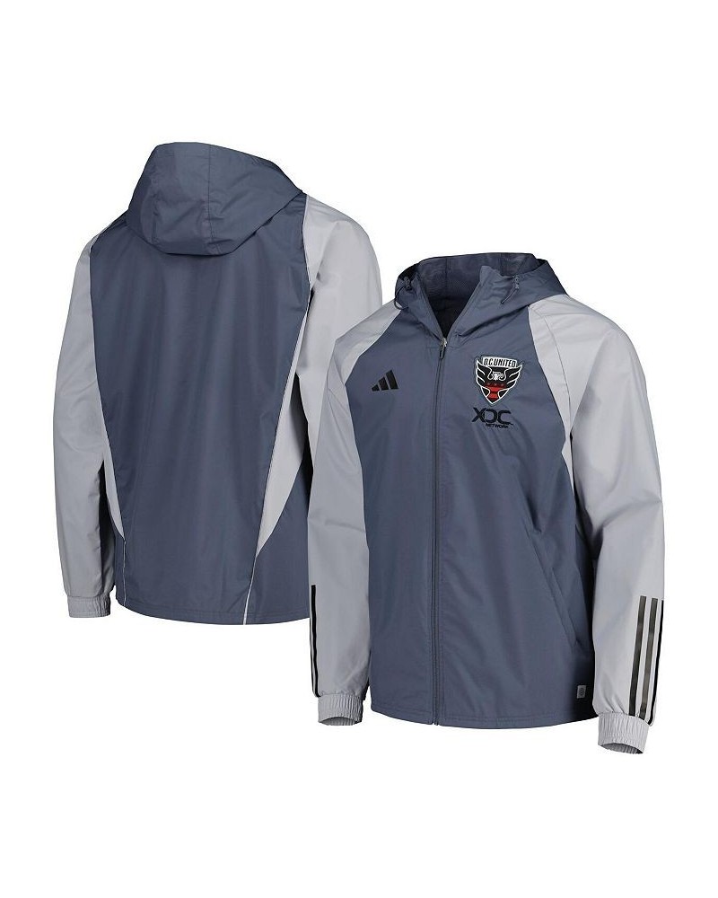 Men's Charcoal D.C. United All-Weather Raglan Hoodie Full-Zip Jacket $57.60 Jackets