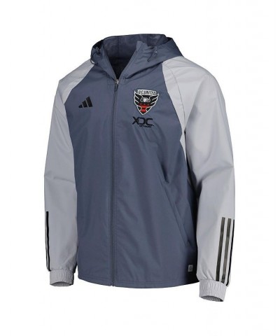 Men's Charcoal D.C. United All-Weather Raglan Hoodie Full-Zip Jacket $57.60 Jackets