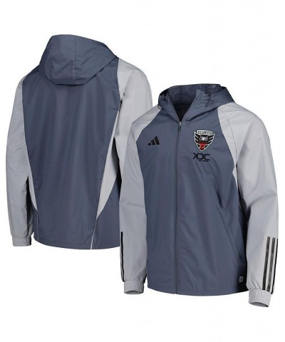 Men's Charcoal D.C. United All-Weather Raglan Hoodie Full-Zip Jacket $57.60 Jackets