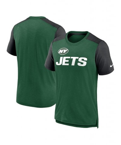 Men's Heathered Green, Heathered Black New York Jets Color Block Team Name T-shirt $35.09 T-Shirts