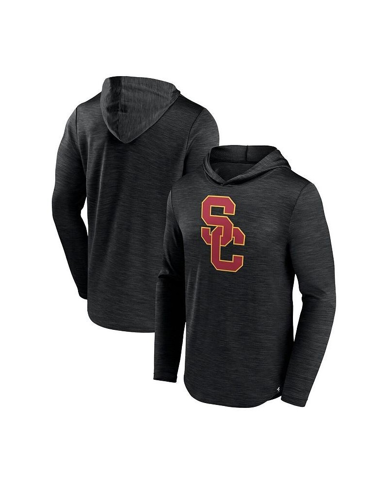 Men's Branded Heather Black USC Trojans Transitional Hoodie T-shirt $25.20 T-Shirts