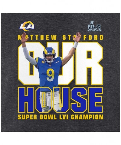 Men's Branded Matthew Stafford Charcoal Los Angeles Rams Super Bowl LVI Champions Hometown T-shirt $22.03 T-Shirts