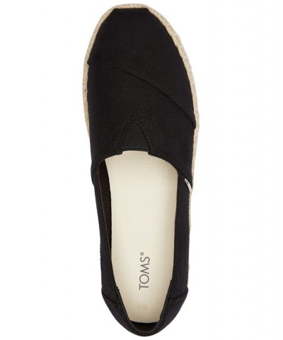 Women's Alpargata Recycled Platform Espadrille Slip-Ons Black $36.34 Shoes